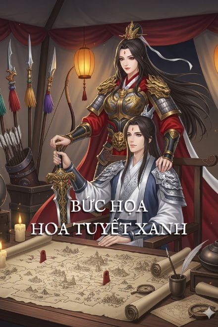 Bức Họa Hoa Tuyết Xanh